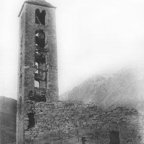 Val Mesolcina, Mesocco, rovine della rocca con chiesetta di San Carpoforo al Castello, 1891.